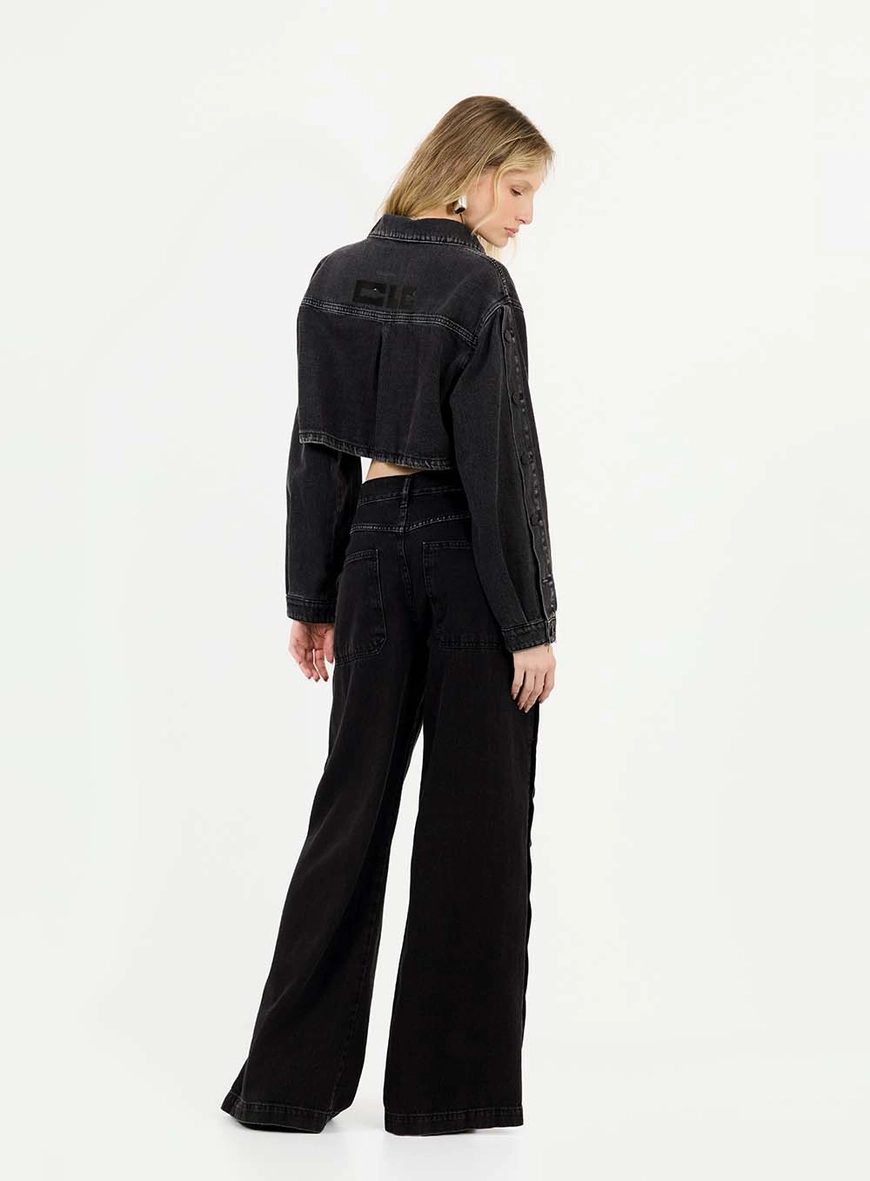 Camisa Jeans Indigo Preto 6
