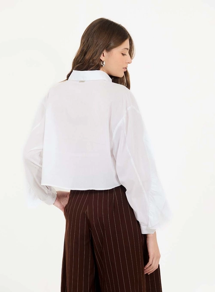 Camisa Feminina Comfort Com Babados
