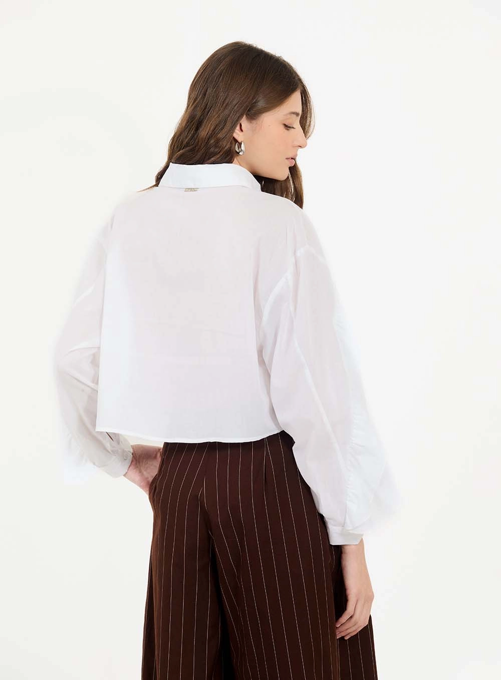 Camisa Feminina Comfort Com Babados Branco 2