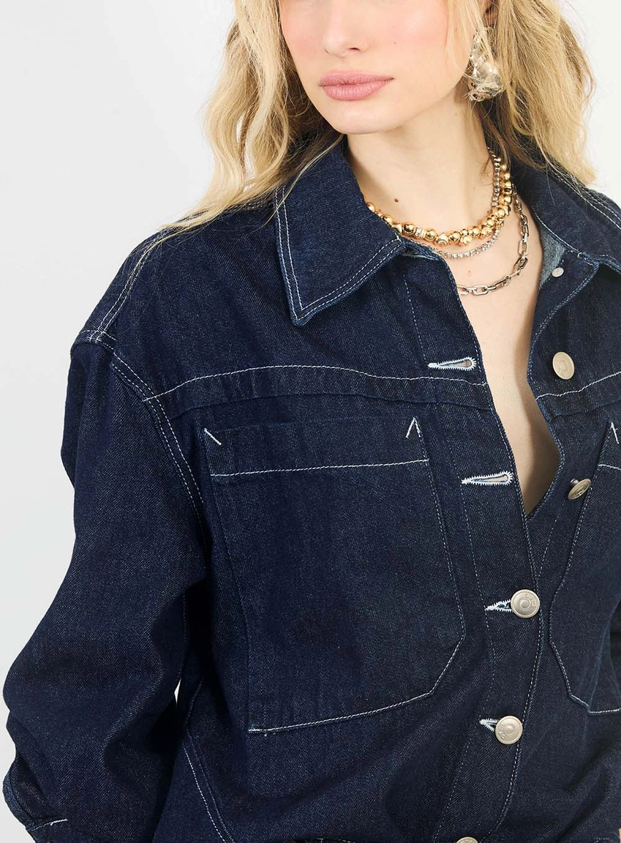 Camisa Jeans Oversized Boxy Índigo 3