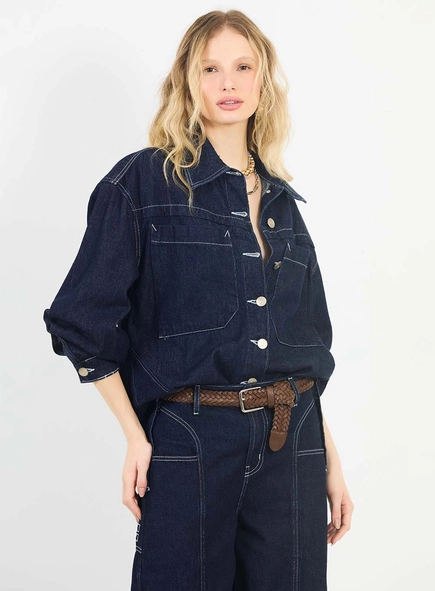 Camisa Jeans Oversized Boxy