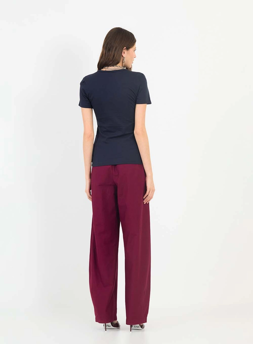 Camiseta Básica Slim Estampada Azul 5