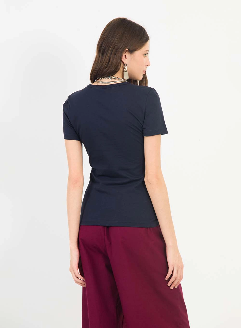 Camiseta Básica Slim Estampada Azul 2