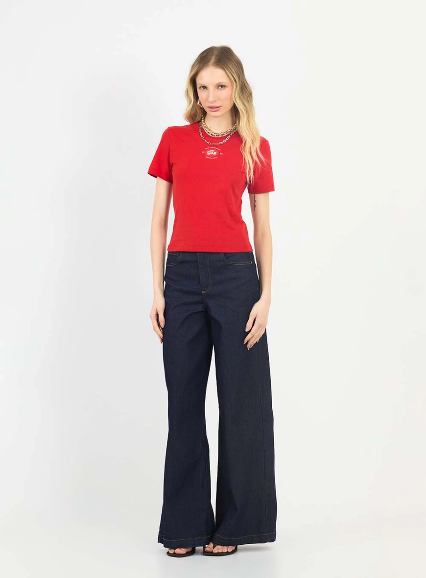 Camiseta Feminina Slim Vermelho 4