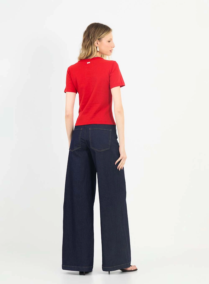 Camiseta Feminina Slim Vermelho 5