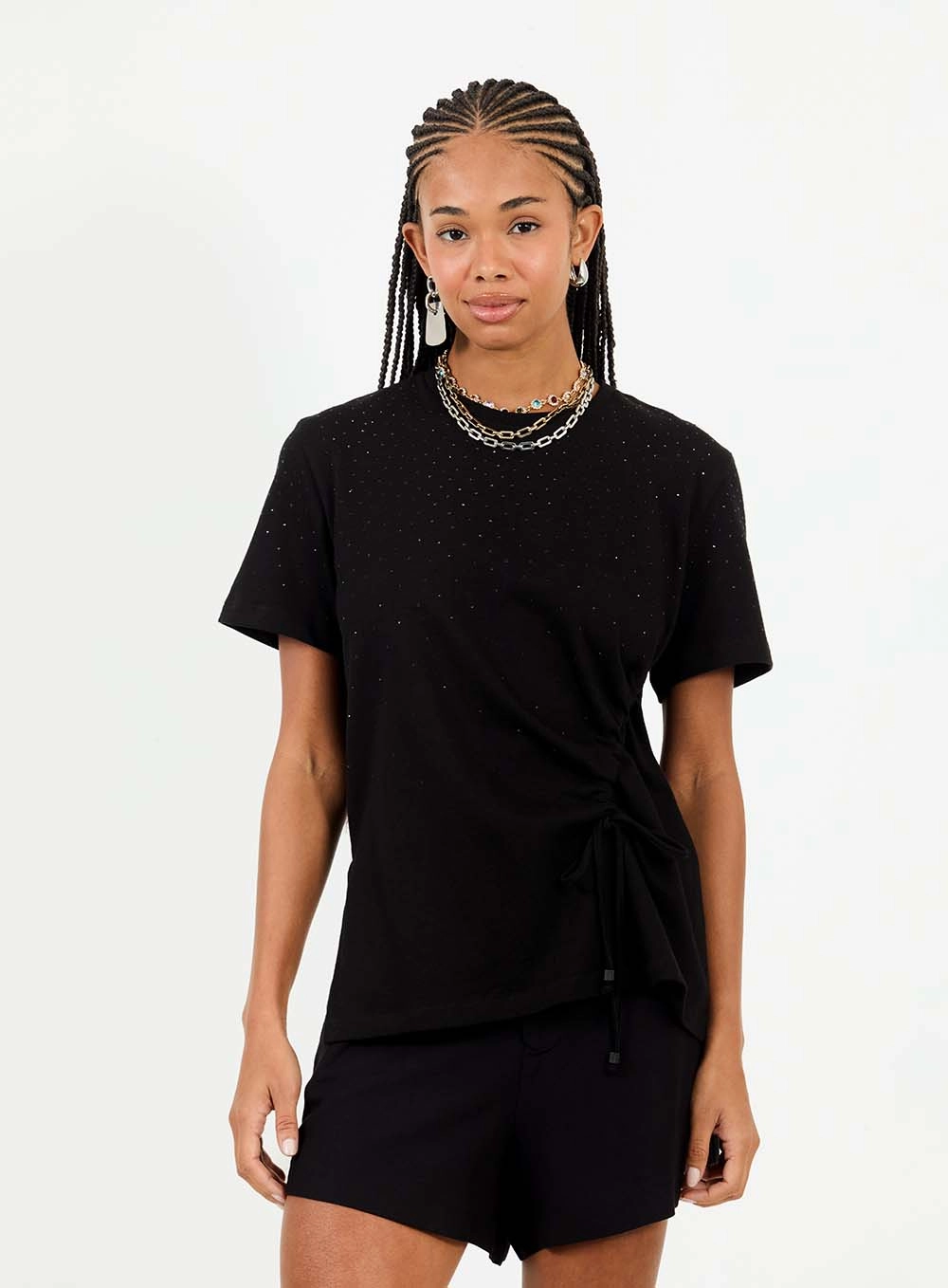 Camiseta Com Aplicação Preto 1