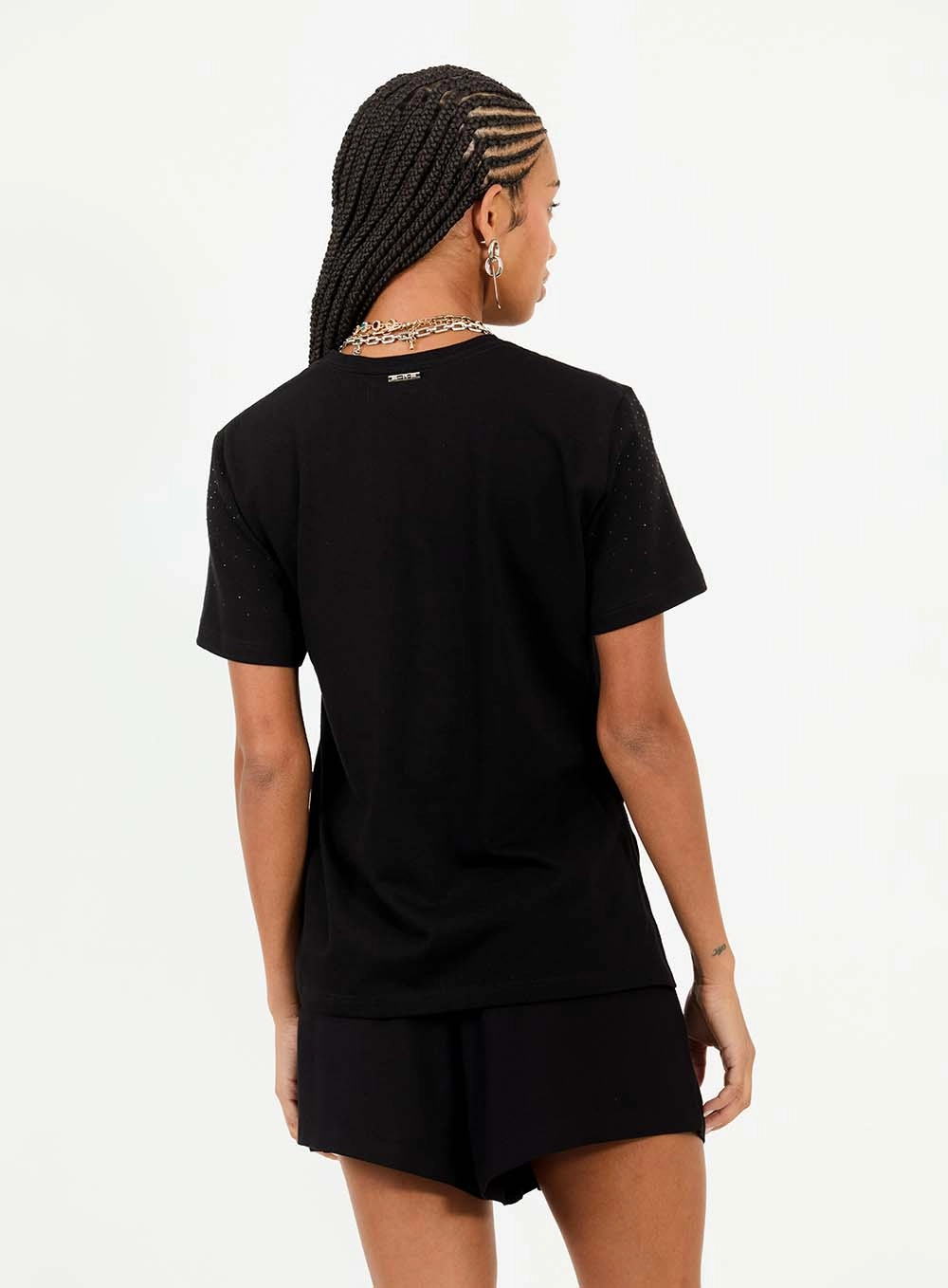 Camiseta Com Aplicação Preto 2