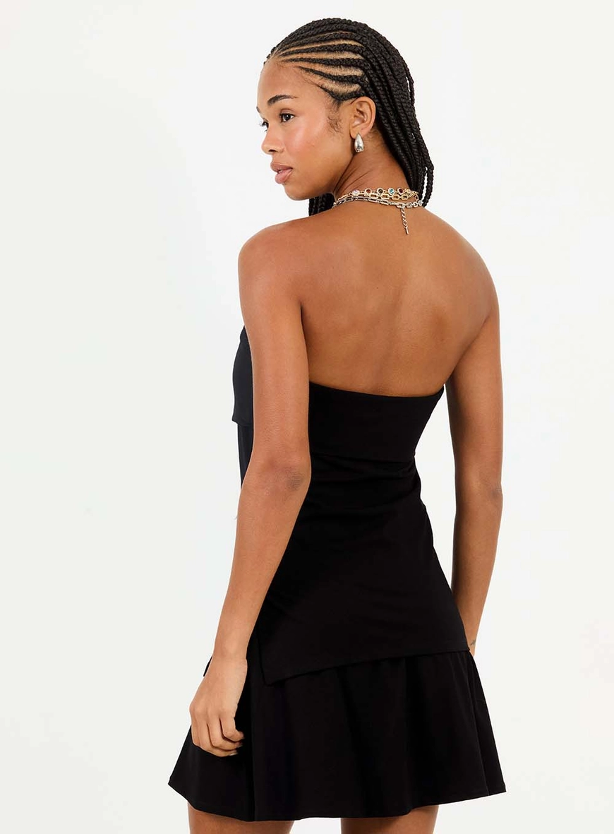 Blusa Corset Small Com Fenda Lateral Preto 2