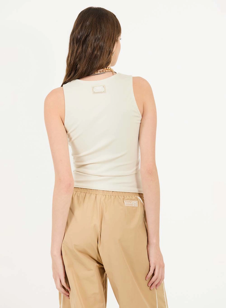 Blusa Small Com Decote Coração Bege Italian 2