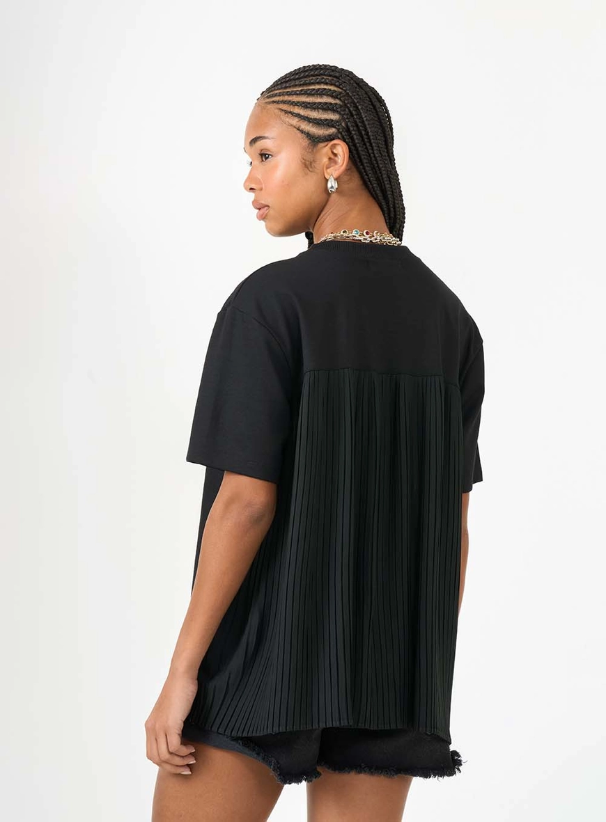 Blusa Detalhe Plissado Preto 2
