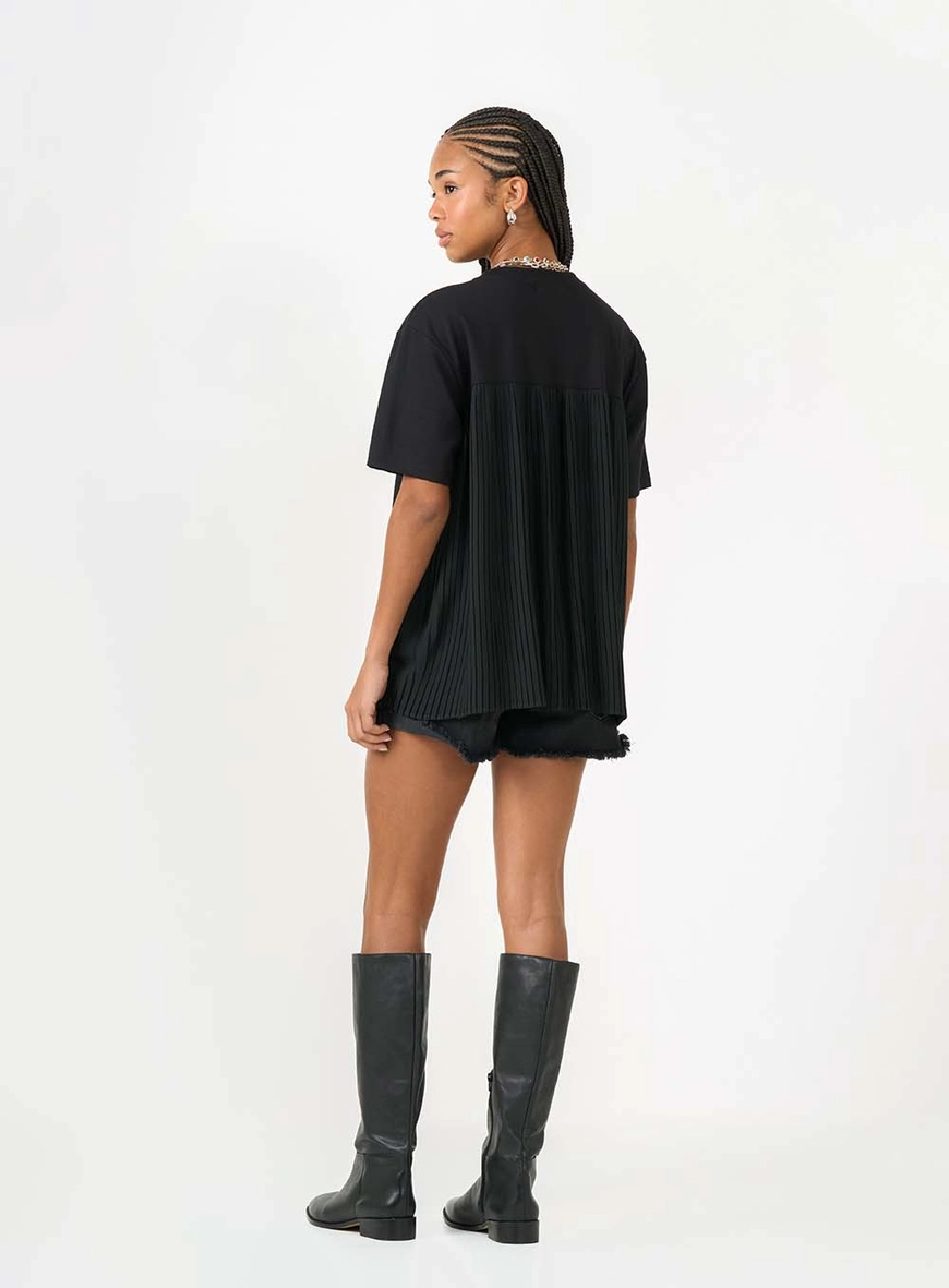 Blusa Detalhe Plissado Preto 4
