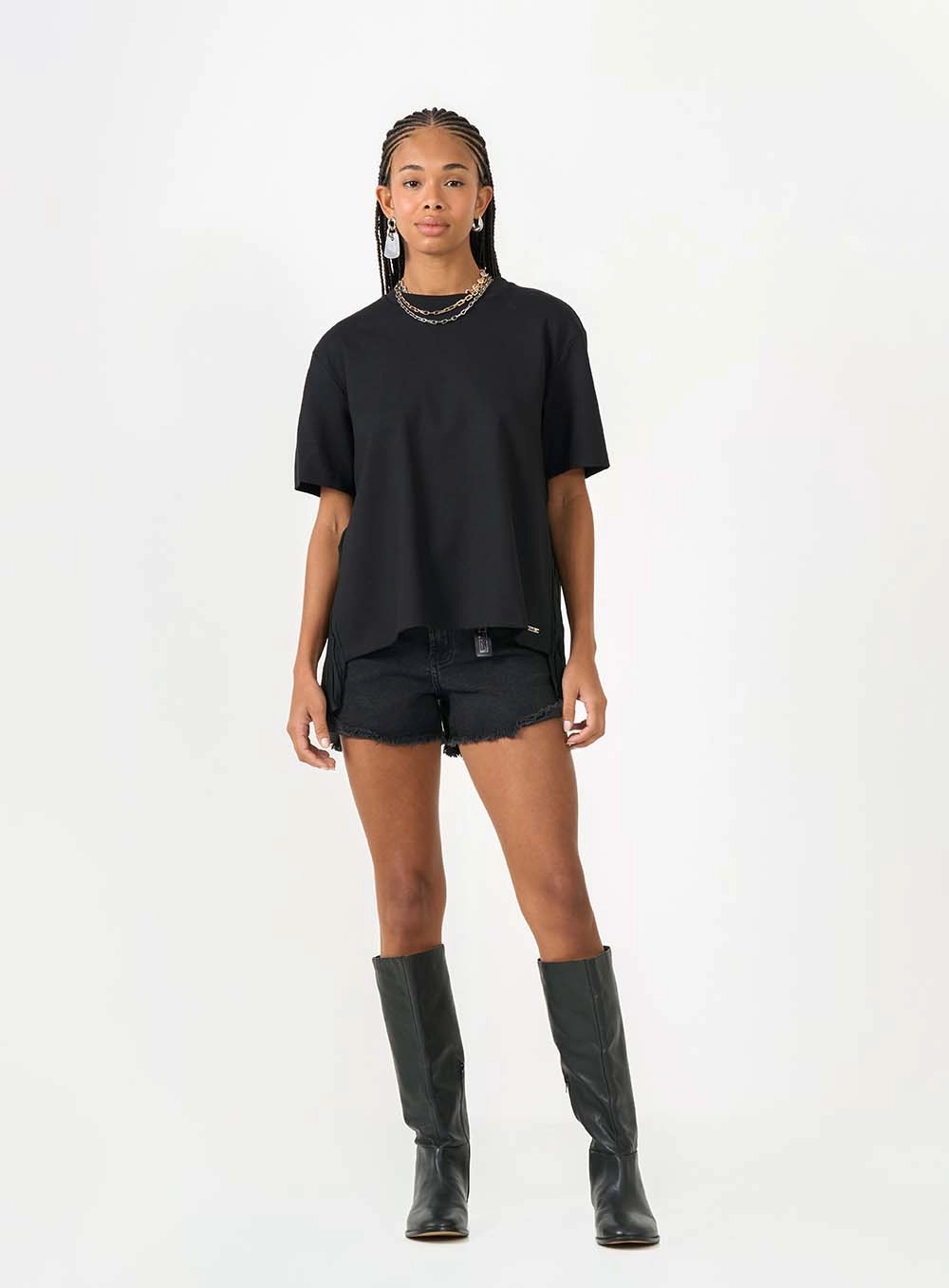 Blusa Detalhe Plissado Preto 3