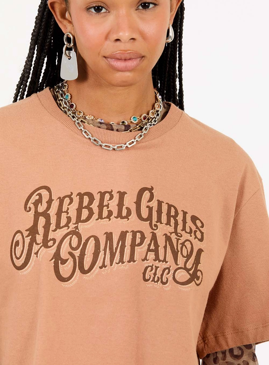 Camiseta Feminina Com Detalhe Tule Bege 3