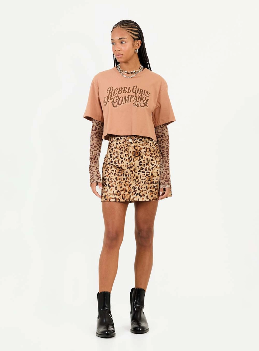 Camiseta Feminina Com Detalhe Tule Bege 4