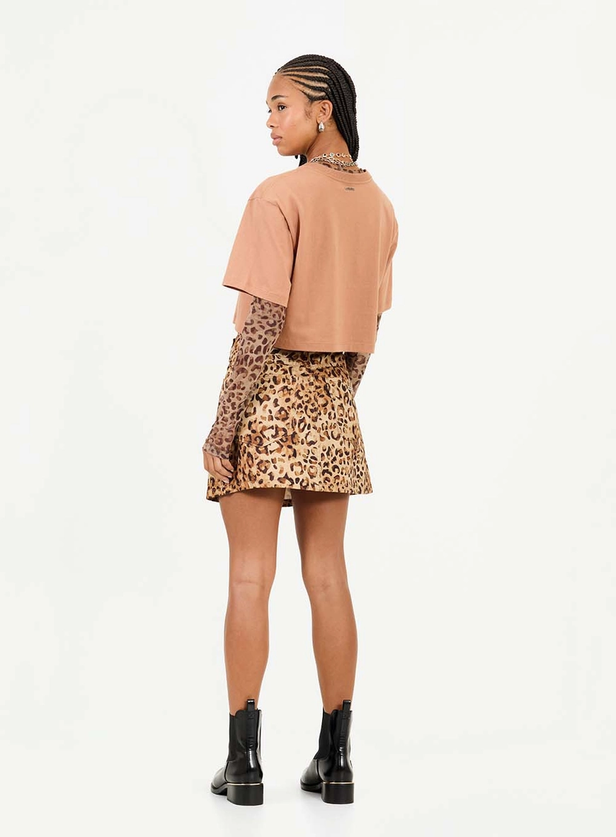 Camiseta Feminina Com Detalhe Tule Bege 5