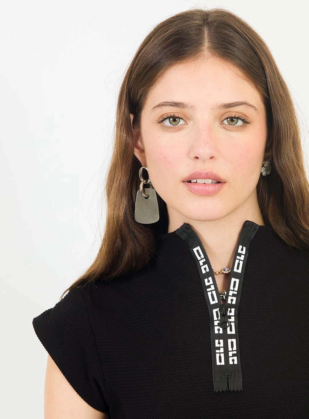 Vestido Midi Slim Com Fenda E Zíper Personalizado Preto 3