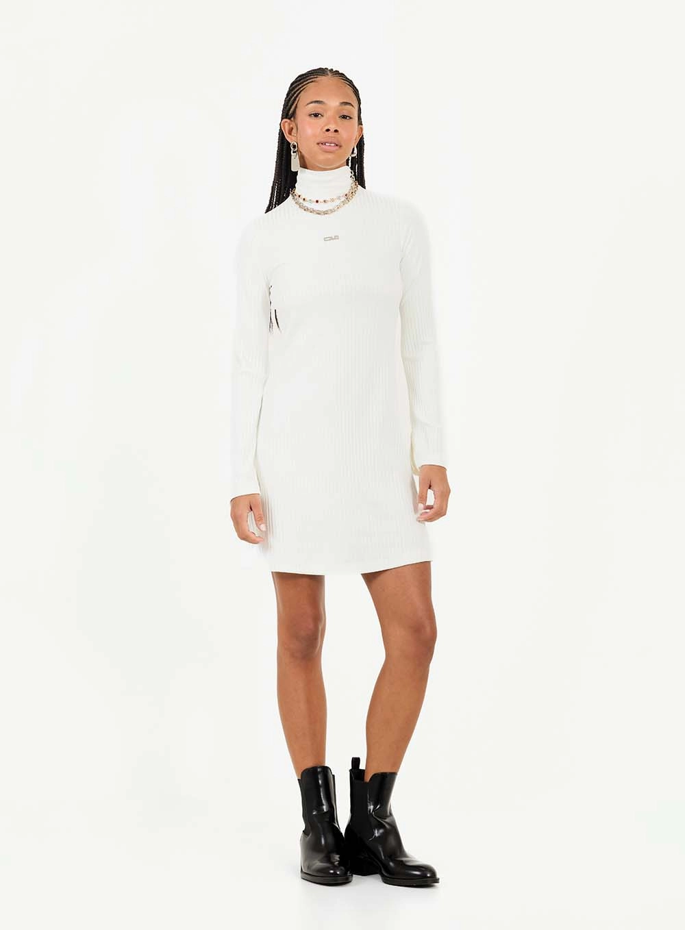 Vestido Suede Canelado Off Shell 1