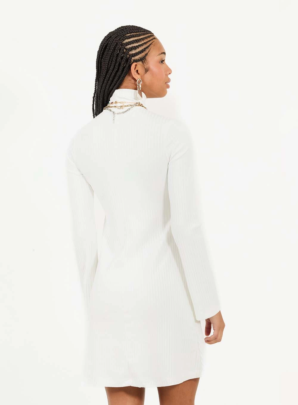 Vestido Suede Canelado Off Shell 4