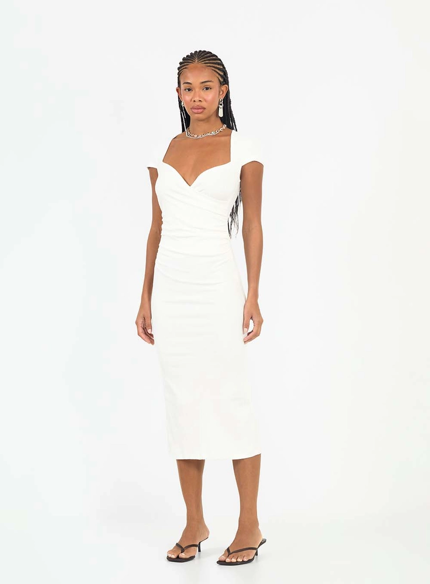 Vestido Midi Slim Com Transpasse Off Shell 1