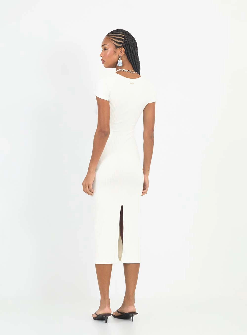Vestido Midi Slim Com Transpasse Off Shell 2