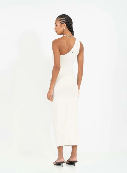 Vestido Midi Small De Uma Alça Com Detalhe
