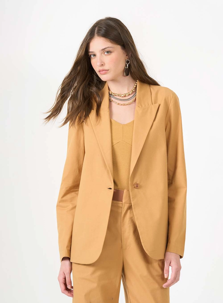 Blazer Alfaiataria Comfort Marrom 1