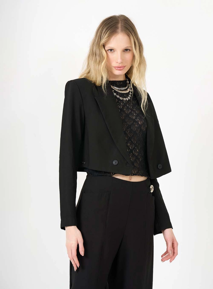 Blazer Feminina Alfaiataria Comfort Preto 1