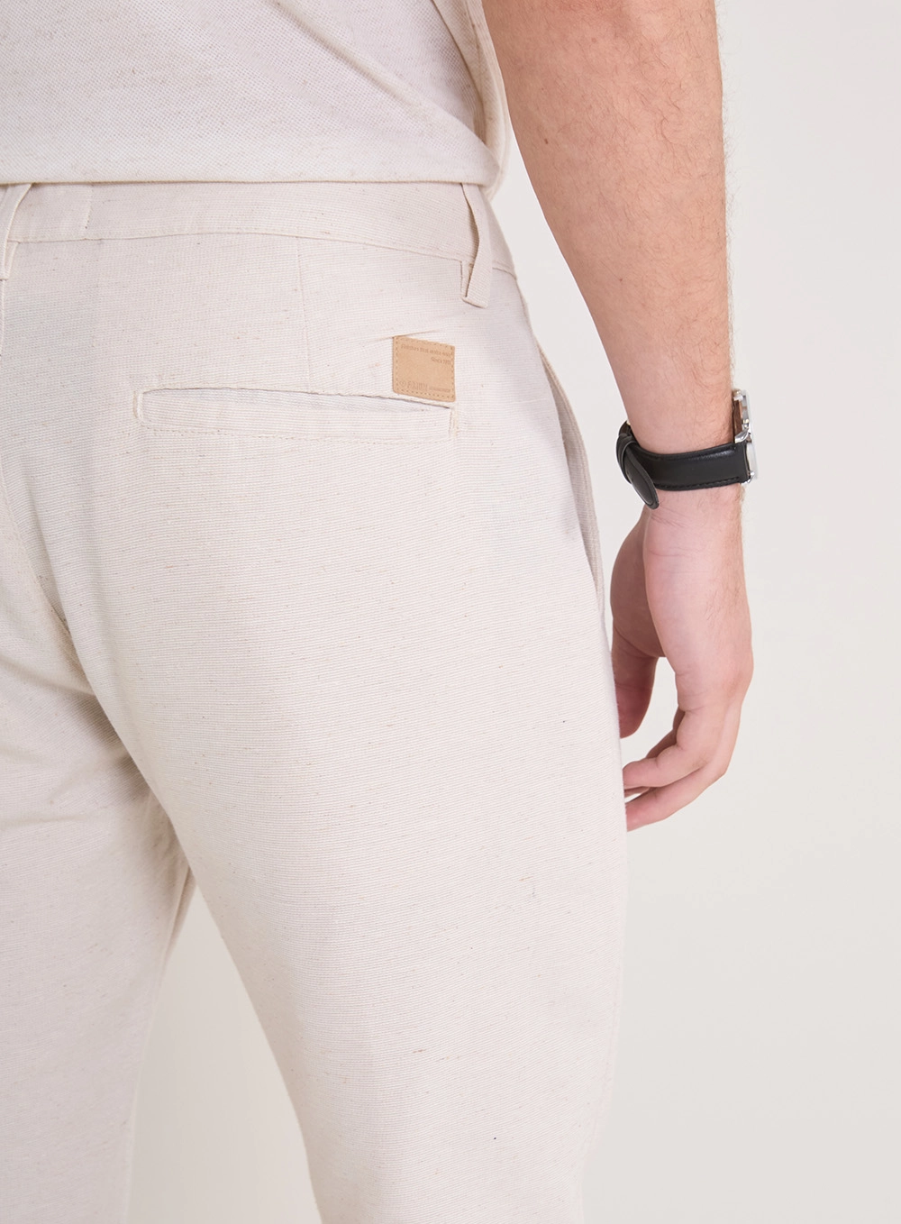 Calça Masculina Alfaiataria Reta - Vitor Bege 3