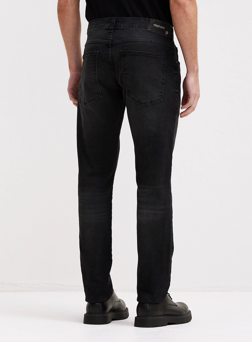 Calça Jeans Masculina Skinny Cintura Média - Igor Indigo Preto