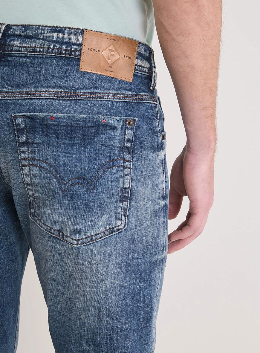 Calça Jeans Masculina Paul Slim Estonado Índigo