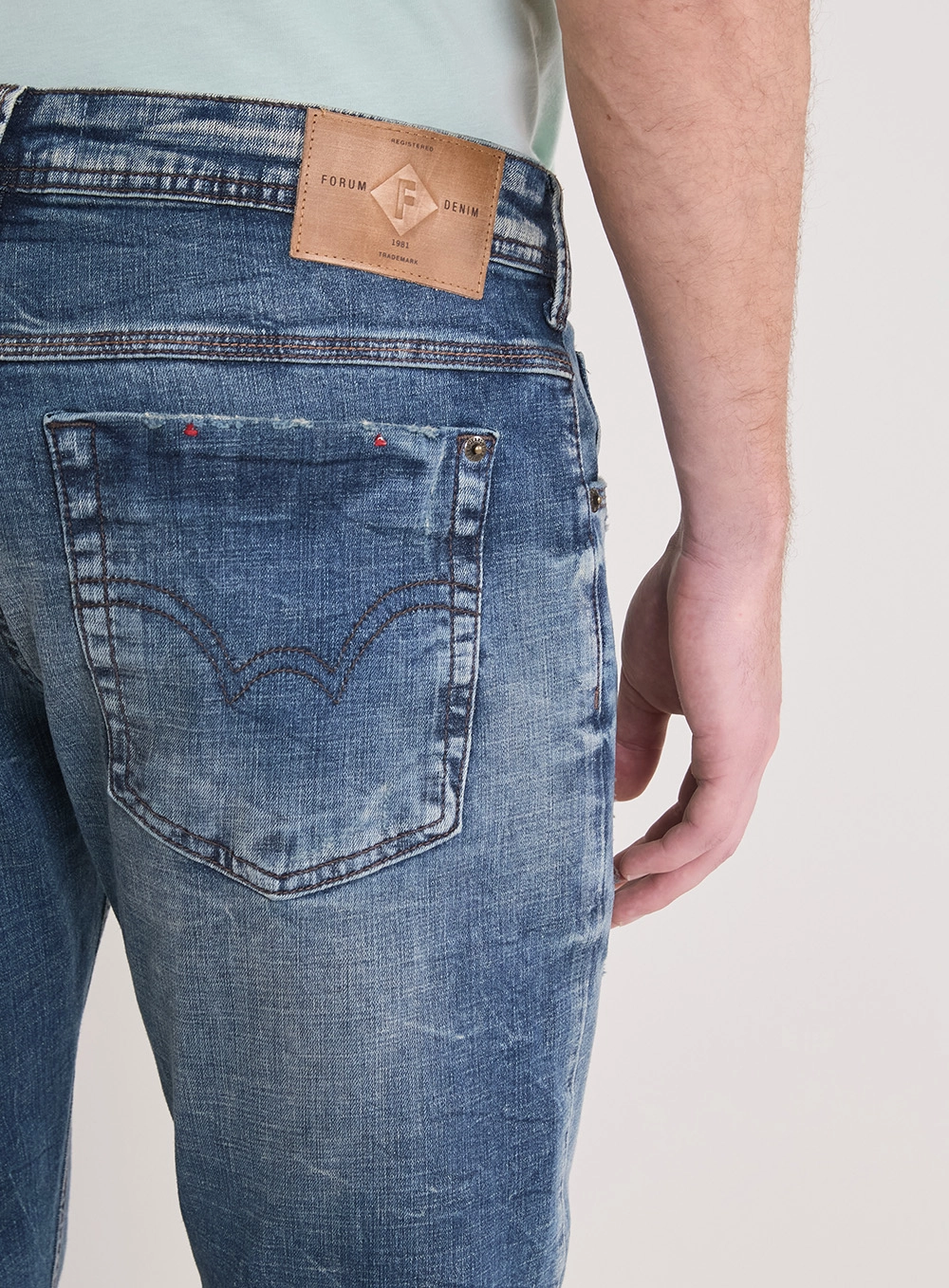 Calça Jeans Masculina Paul Slim Estonado Índigo 3