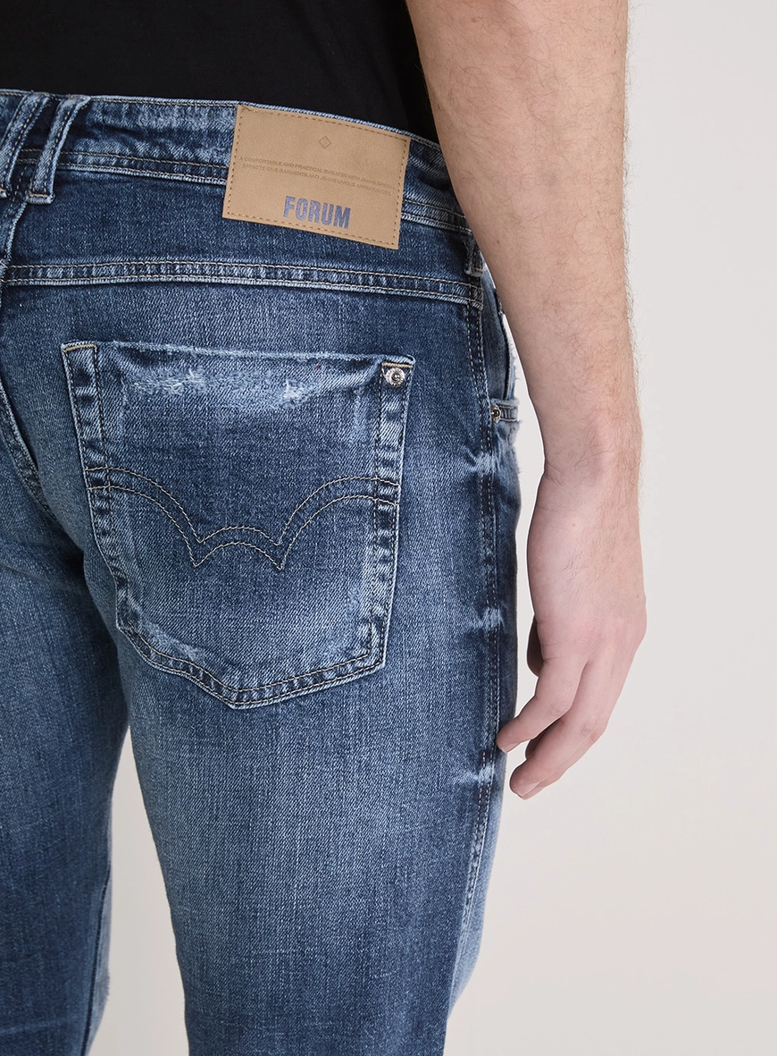 Calça Jeans Masculina Skinny Cintura Média - Igor Índigo