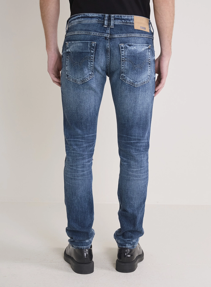 Calça Jeans Masculina Skinny Cintura Média - Igor Índigo