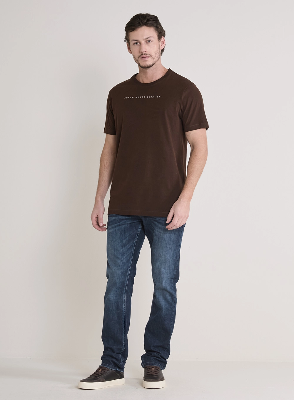 Calça Jeans Masculina Paul Slim Lavagem Escura Índigo 1
