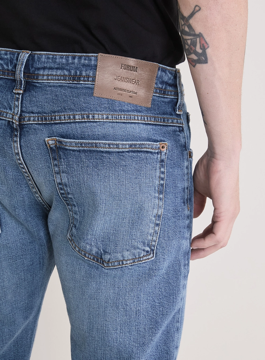 Calça Jeans Masculina Paul Slim Cintura Média Índigo