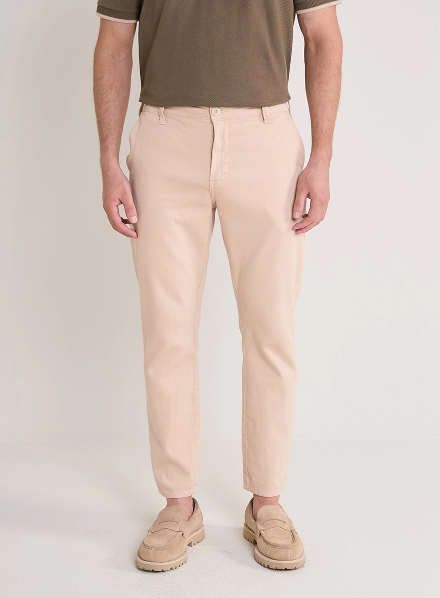 Calça Sarja Masculina Alfaiataria - Johann Bege