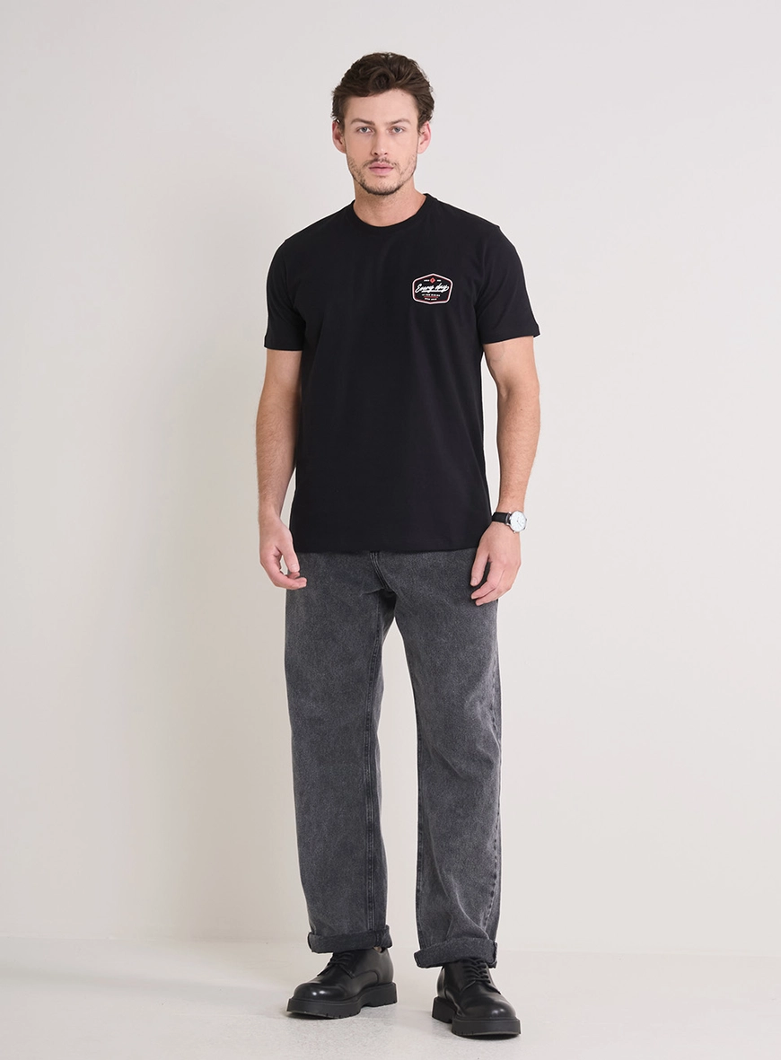 Calça Jeans Masculina Lavagem Estonada - Malta Indigo Preto