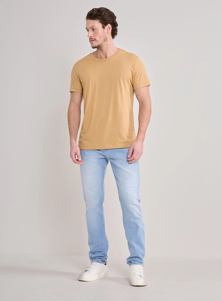 Calça Jeans Masculina Igor Skinny Lavagem Clara