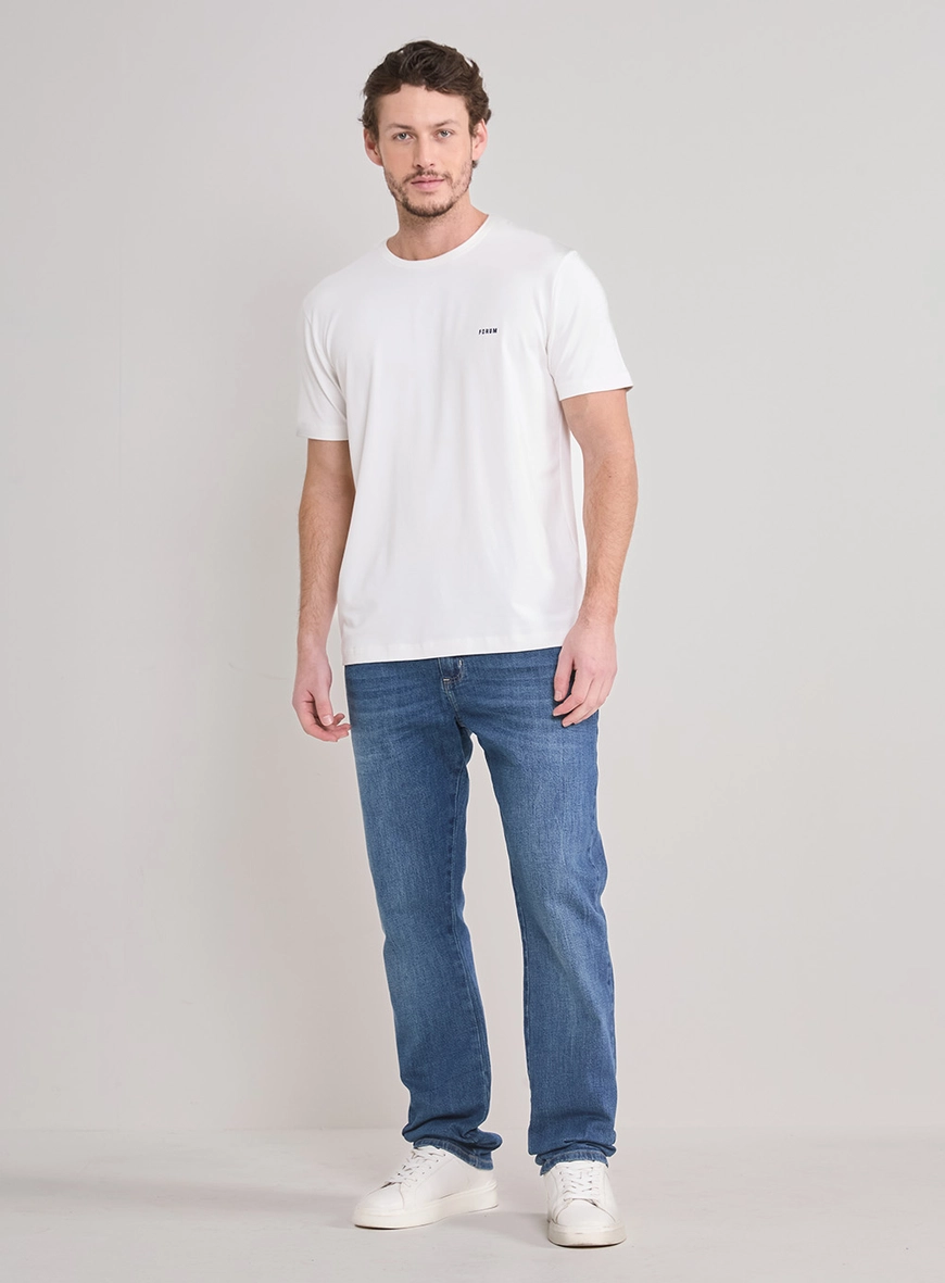 Calça Jeans Masculina Paul Slim Lavagem Clássica Índigo