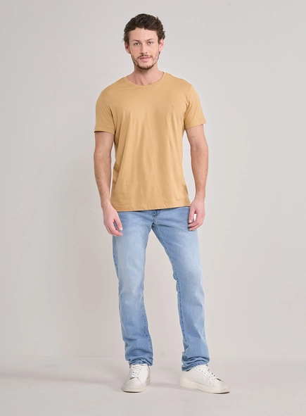 Calça Jeans Masculina Paul Slim Lavagem Clara