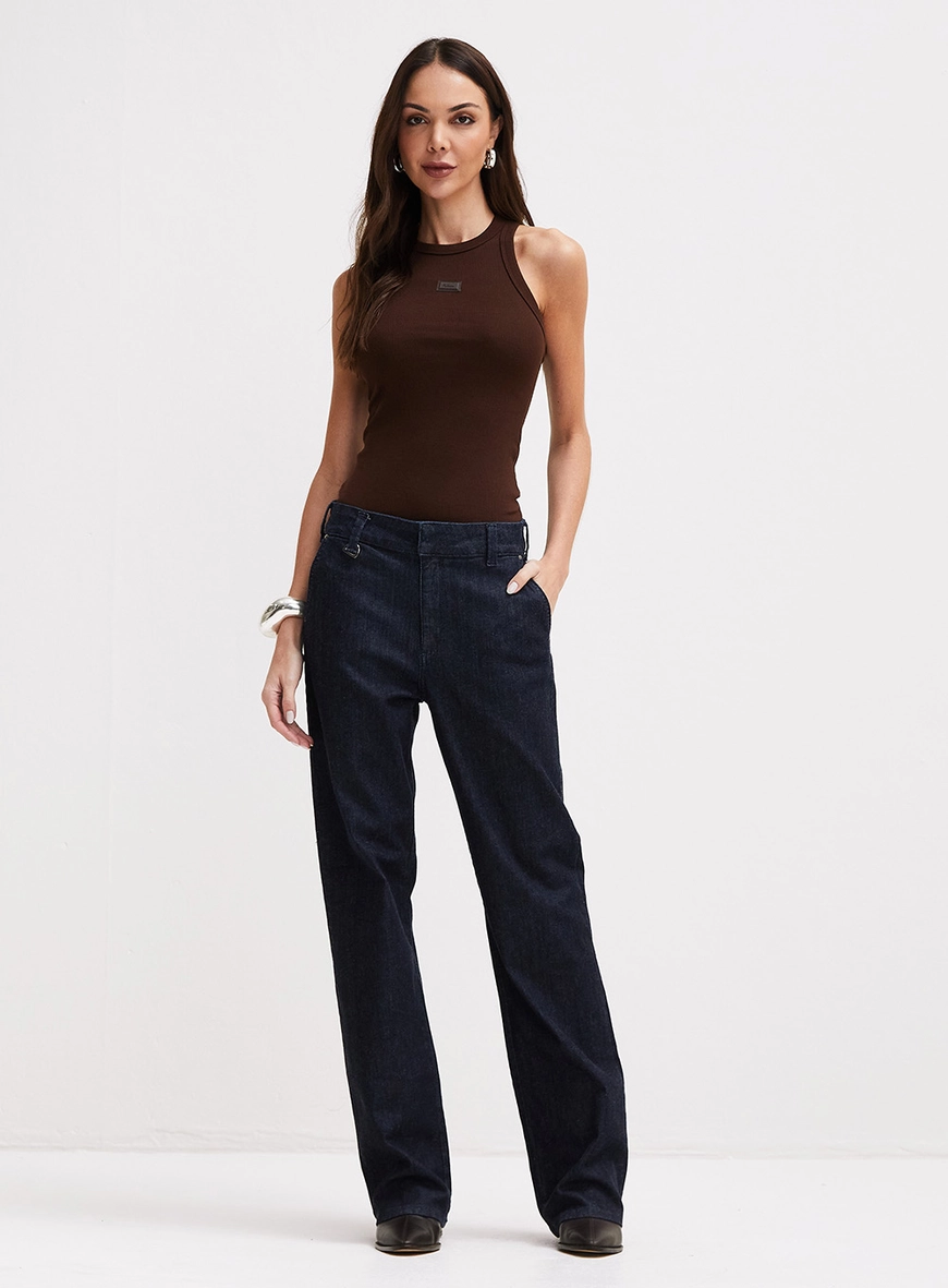 Calça Jeans Feminina Wide Leg - Raquel Índigo