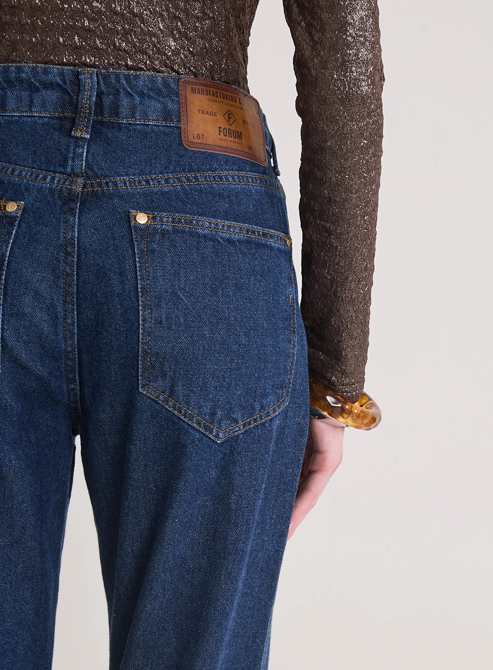 Calça Jeans Feminino Wide Leg Raquel Índigo 3