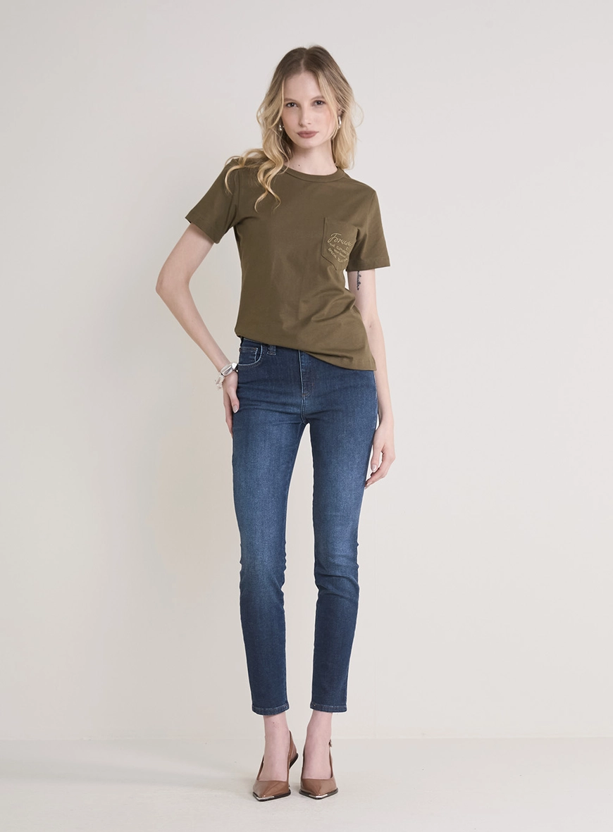 Calça Jeans Feminina Marisa Cigarrete Índigo