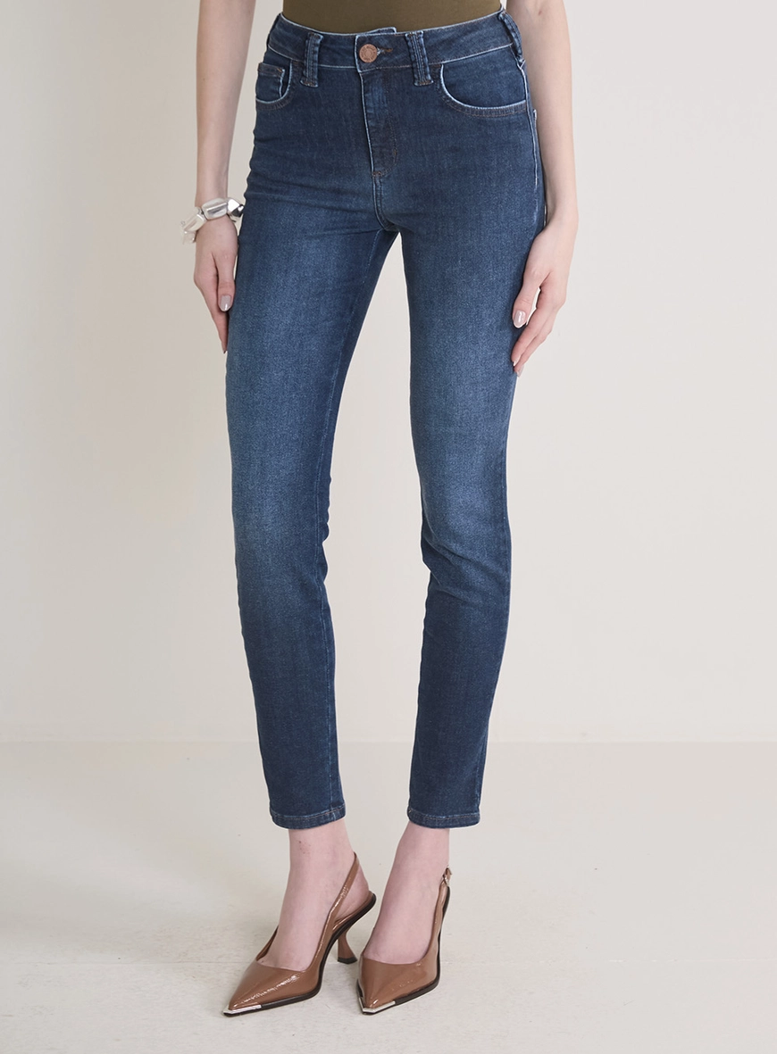 Calça Jeans Feminina Marisa Cigarrete Índigo