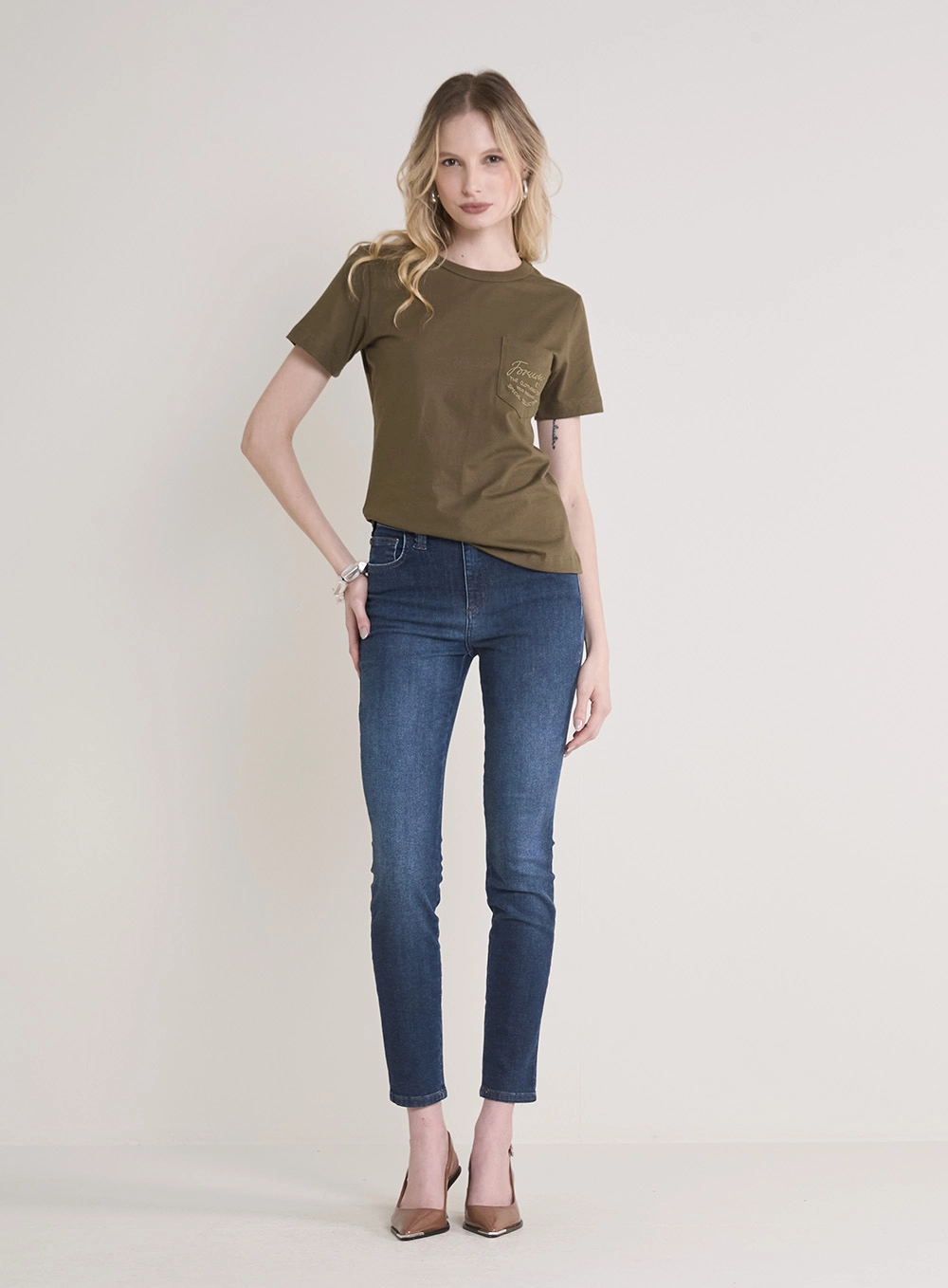 Calça Jeans Feminina Marisa Cigarrete Índigo 1