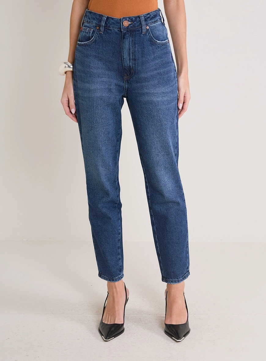 Calça Jeans Feminina Lola Cintura Alta Índigo