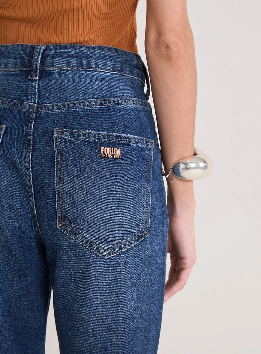 Calça Jeans Feminina Lola Cintura Alta Índigo
