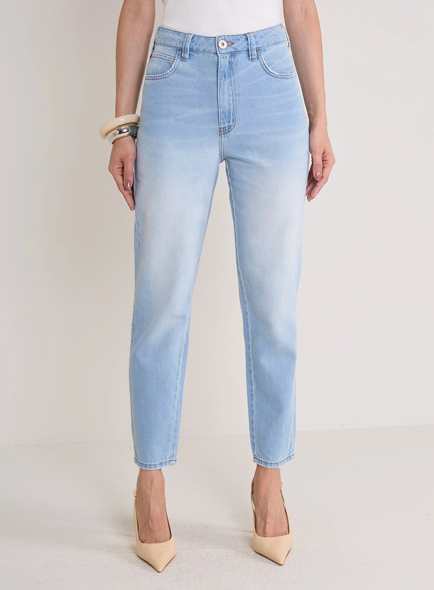 Calça Jeans Feminina Lola Reta Lavagem Clara Índigo