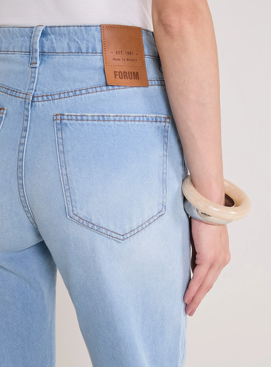 Calça Jeans Feminina Lola Reta Lavagem Clara Índigo
