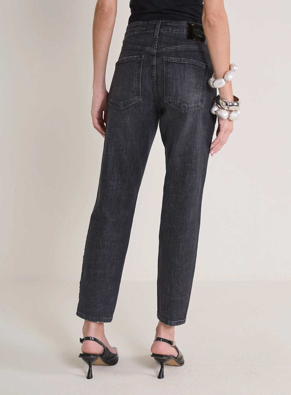 Calça Jeans Feminina Lola Stretch Indigo Preto 4